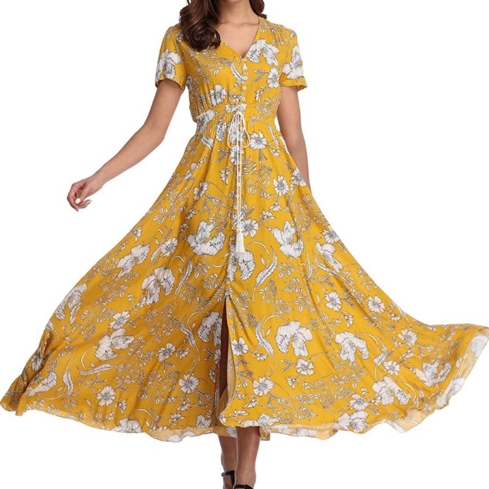 Flowy boho maxi dress